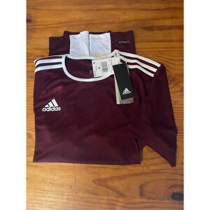 Adidas L Maroon White Entrada 18 Jersey